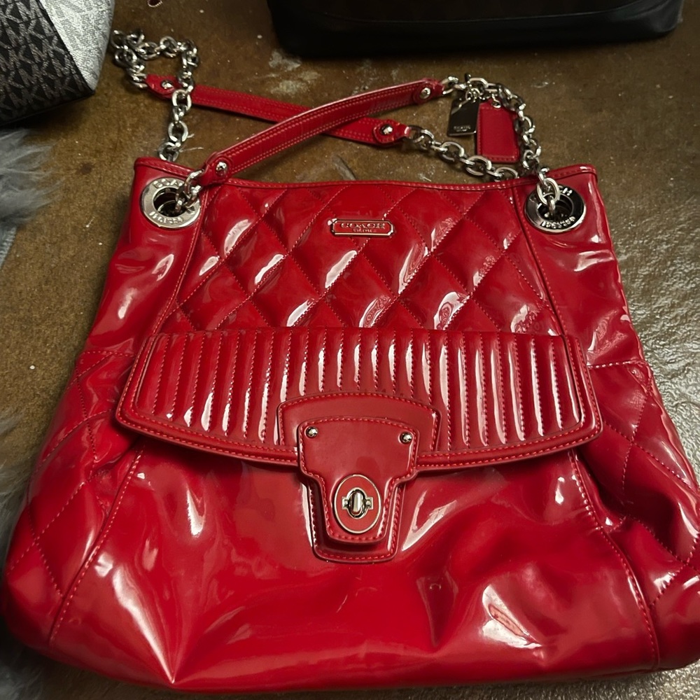 Red Coach bag